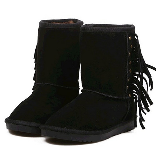 Fashion style In-tube wool woman snow boots