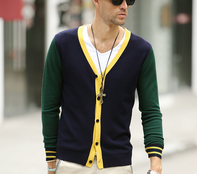 Wholesale cheap fashion knitted cardigan for men