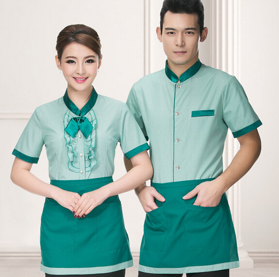 Promotional hotel or restaurant worker uniform, waiter or waitress uniform