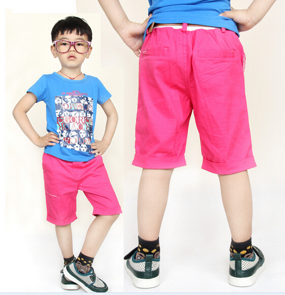 Wholesale child leisure middle pants, casual middle trousers