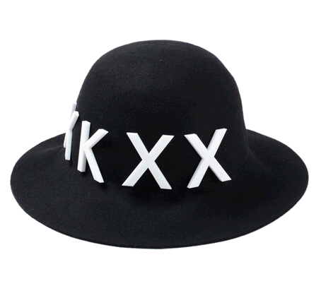 Wholesale custom logo wool felt bowler cap and hat for man or woman