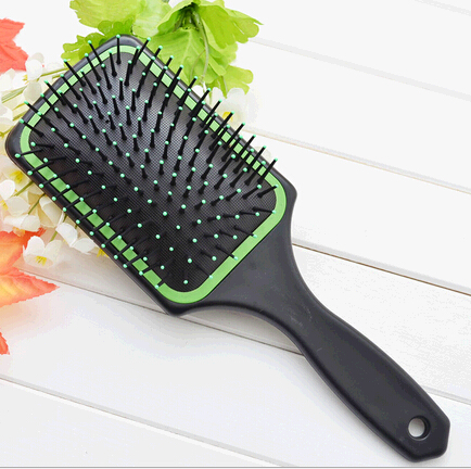 Wholesale good quality plastic black color massage comb with handle