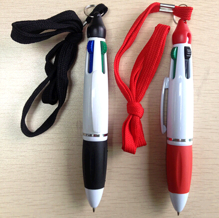 Wholesale promotional cheap ballpoint pen with lanyard, lanyard pen