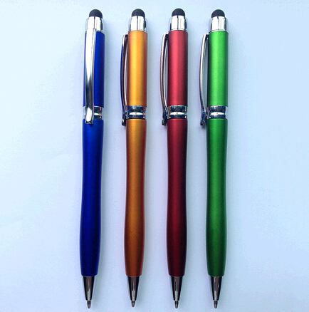 Promotional good quality ballpoint pen with touch screen cap