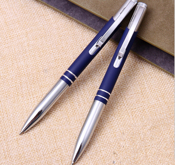 Wholesale new style fashional blue color metal pen with press cap
