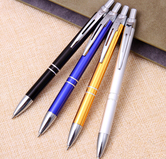 Wholesale promotional good quality aluminum metal pen with clip