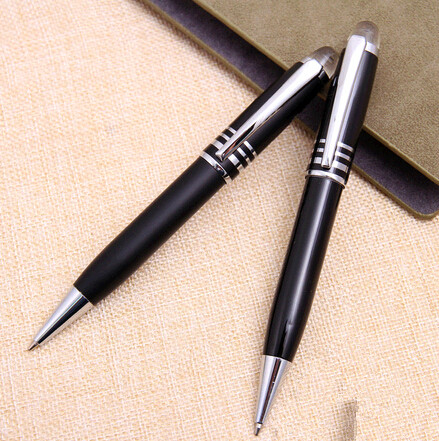 Wholesale high quality black color metal pen with gift box