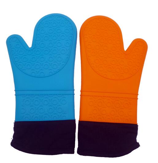 Wholesale good quality silicone glove mittens with cotton cloth inside