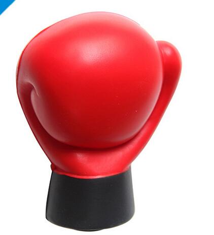 Wholesale red color boxing glove shape pu foam stress ball