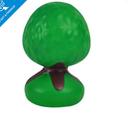 Wholesale green tree shape pu stress ball