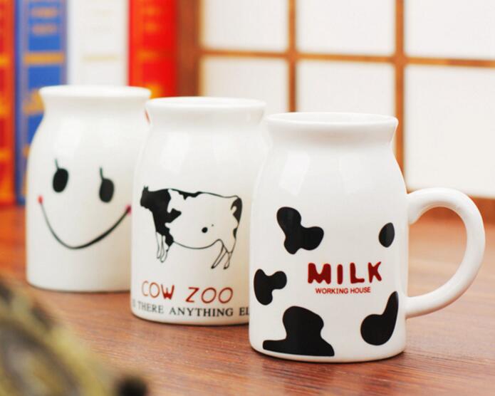 Promotional  custom logo white color milk ceramic mug