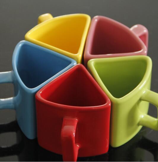 Promotional custom logo heart shape ceramic mug