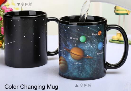 Promotional custom logo changing color ceramic mug