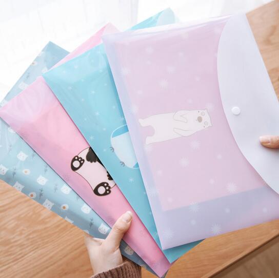 Wholesale cheap style pp material A4 size document file folder