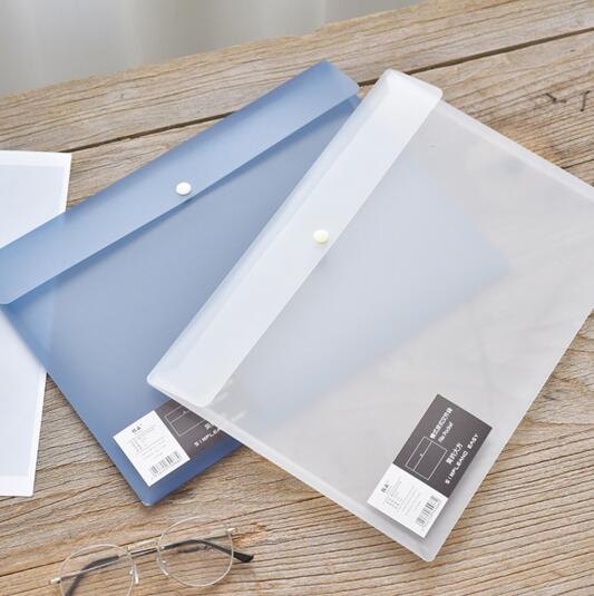 Wholesale cheap style blue or clear plastic pp file folder