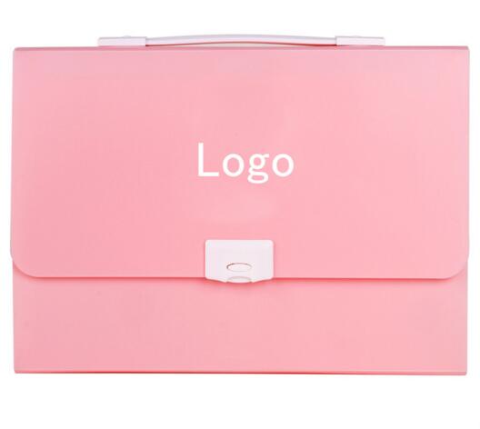 Promotional pink color expanding file folders or accordion file folder