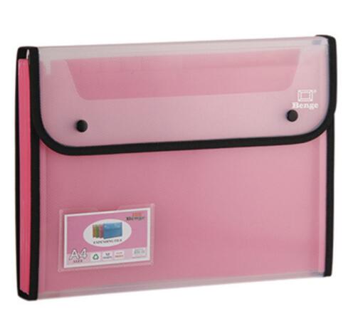 Promotional pink color 12 pocket expanding file folder or accordion file folder