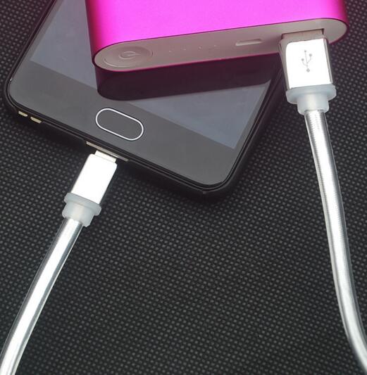 Transparent nylon fiber usb cable for iphone 6 and 7