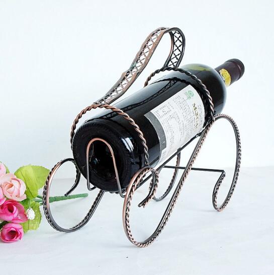 Cool style and cheap style wire art wine bottle rack or w ine stan