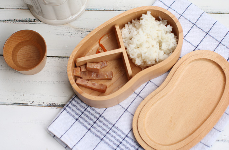 Good quality wooden lunch box, wooden bento box, wooden food container for student