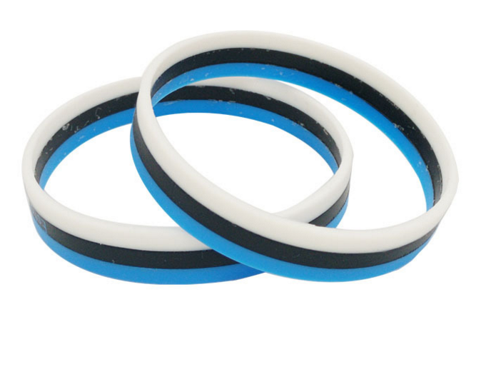 Customize combine 2 color silicone wristband