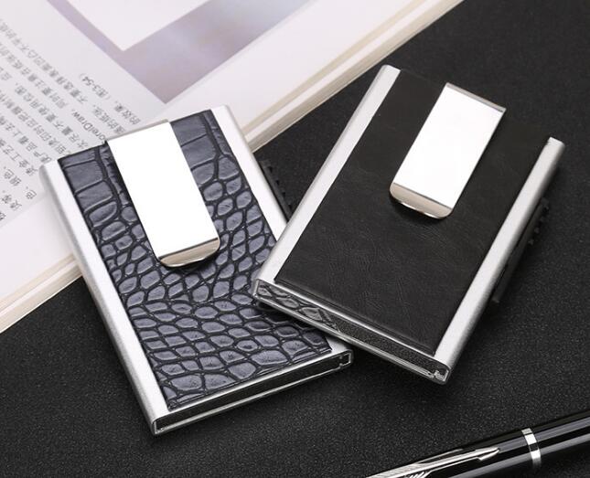 High quality RFID metal aluminum metal credit card name card holder with clip