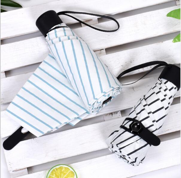 Fashional with line design 5 folding light weight mini umbrella