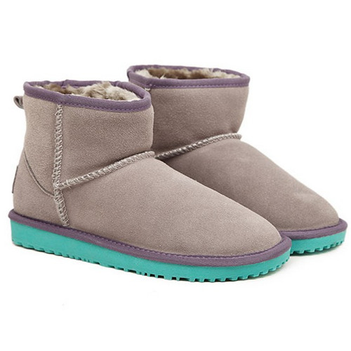 City style In-tube gray woman snow boots