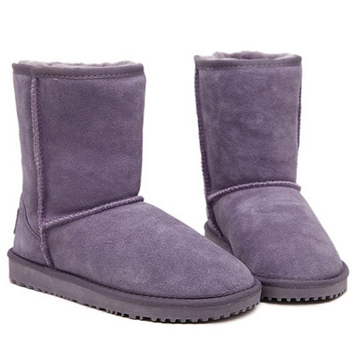 cute girl style In-tube purple woman snow boots