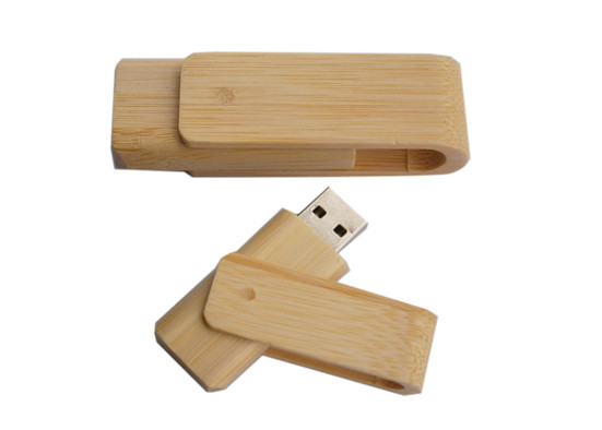 Wooden swivel usb flash drive