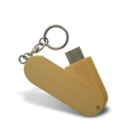 Swivel and wooden usb flash drive