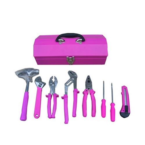 9pcs hand tool set with metal box