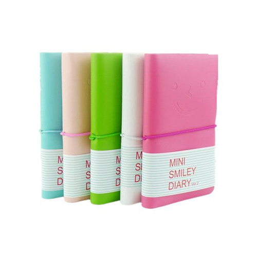 Promotional Smile-face PU Leather Cover Notebook