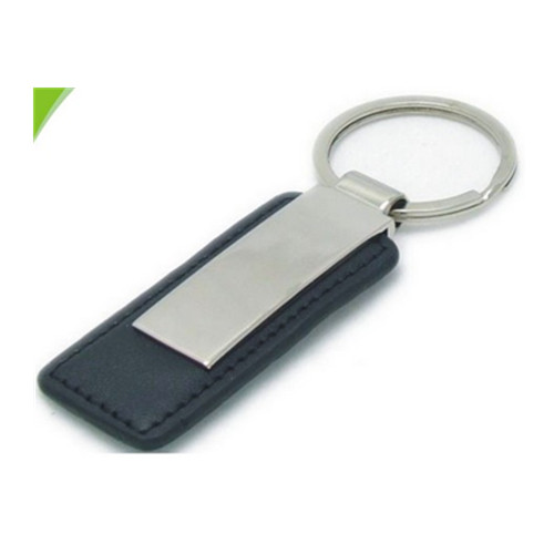 Custom rectangular pvc leather keychain