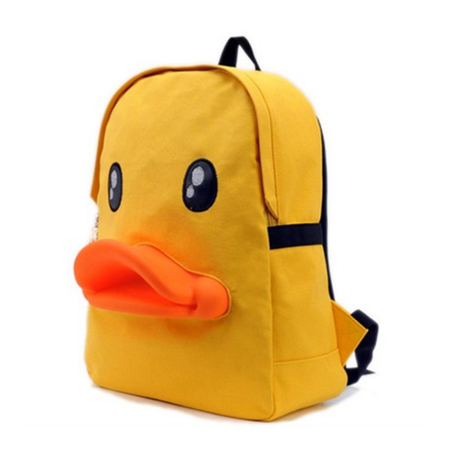 Fashional yellow duck shape school backpack