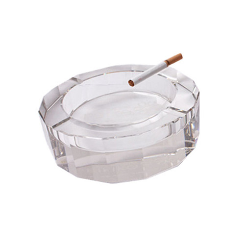 Round shape crystal cigarette ashtray