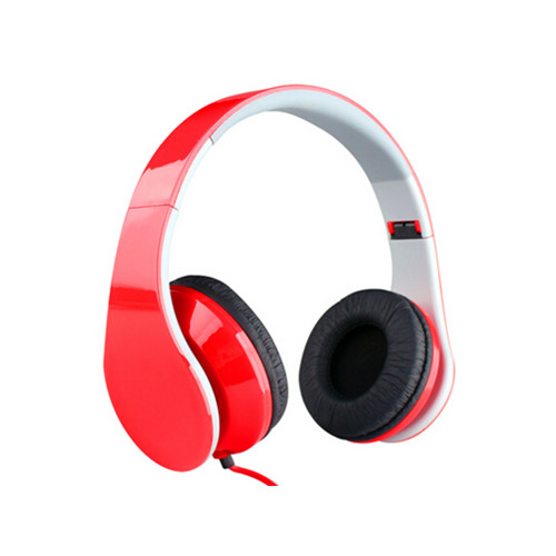 Red color headphone for mobile phone and computer