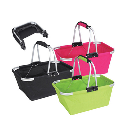 Good quality folding shopping basket with two handles