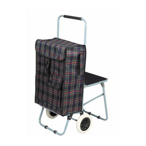 Good quality trolley shopping cart with chair