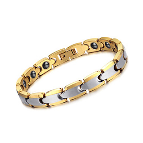 Plating gold color stainless steel man bracelet