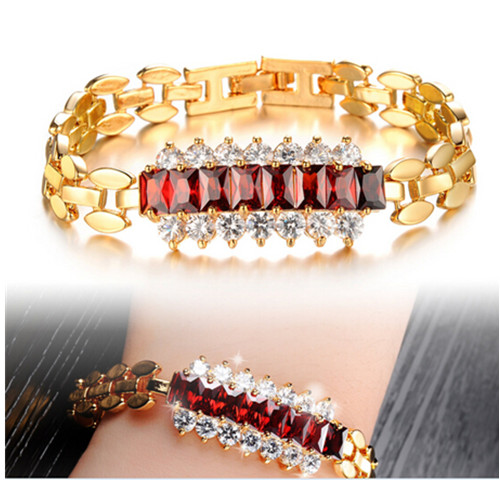 Fashional 18 k AAA red zirconium diamond woman bracelets