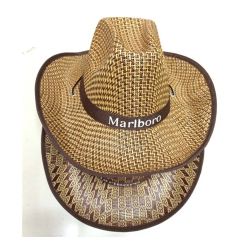 Fashional straw cowboy sunvisor man hat