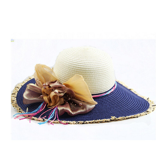Fashional customized shape straw woman hat