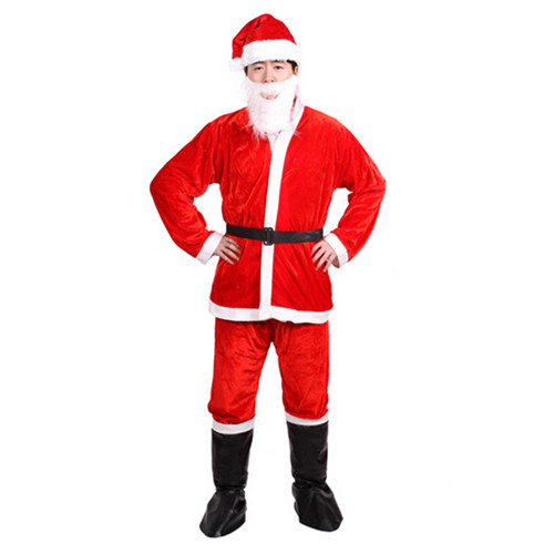 Promotional christmas santa claus suit for adult or kid
