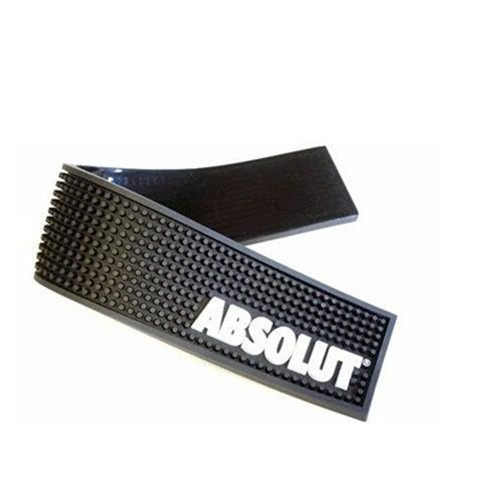 Promotional Logo embossed soft pvc bar mat for gifts