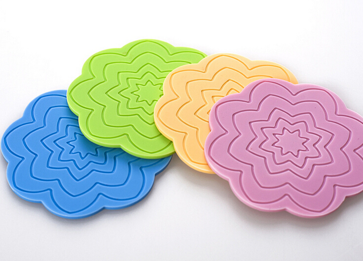 Promotional octangle shape silicone cup coaster