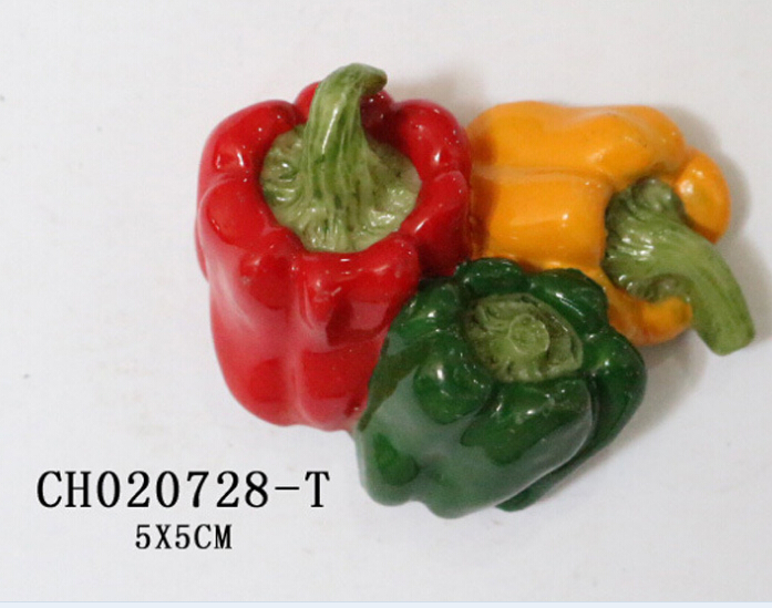 Customized 3D resin material vegetable pepper fridge magnet