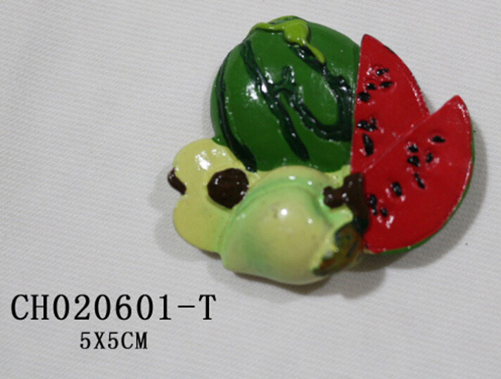 New design 3D resin material vegetable watermelon fridge magnet