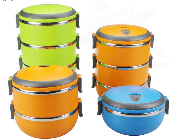 New PP material one layer or two layer or three layers or four layers fashion stainless steel thermos, Bento box,Tiffin lunch box