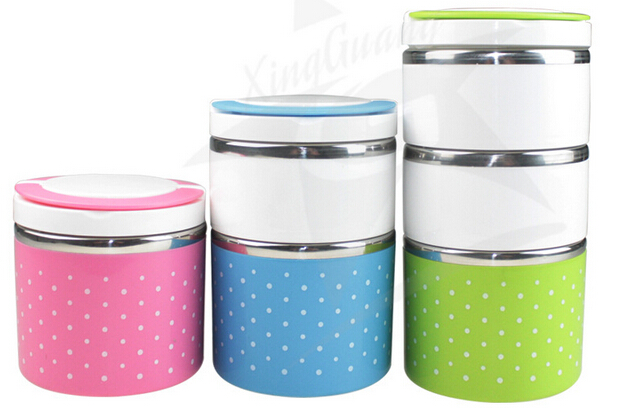 Beautiful  one layer or two layers or three Layers stainless steel food jar, Lunch Box,  Bento Box, Stainless Steel Food Container